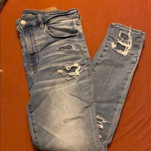American Eagle super hi-rise jegging crop 14 long